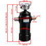 SIŁOWNIK TELESKOPOWY HYDRAULICZNY WYWROTU 7 TON ST-4 SKOK 800 mm + KOŁYSKA